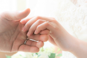 お付き合いが順調に進みご結婚することになったお二人のイメージ画像です。